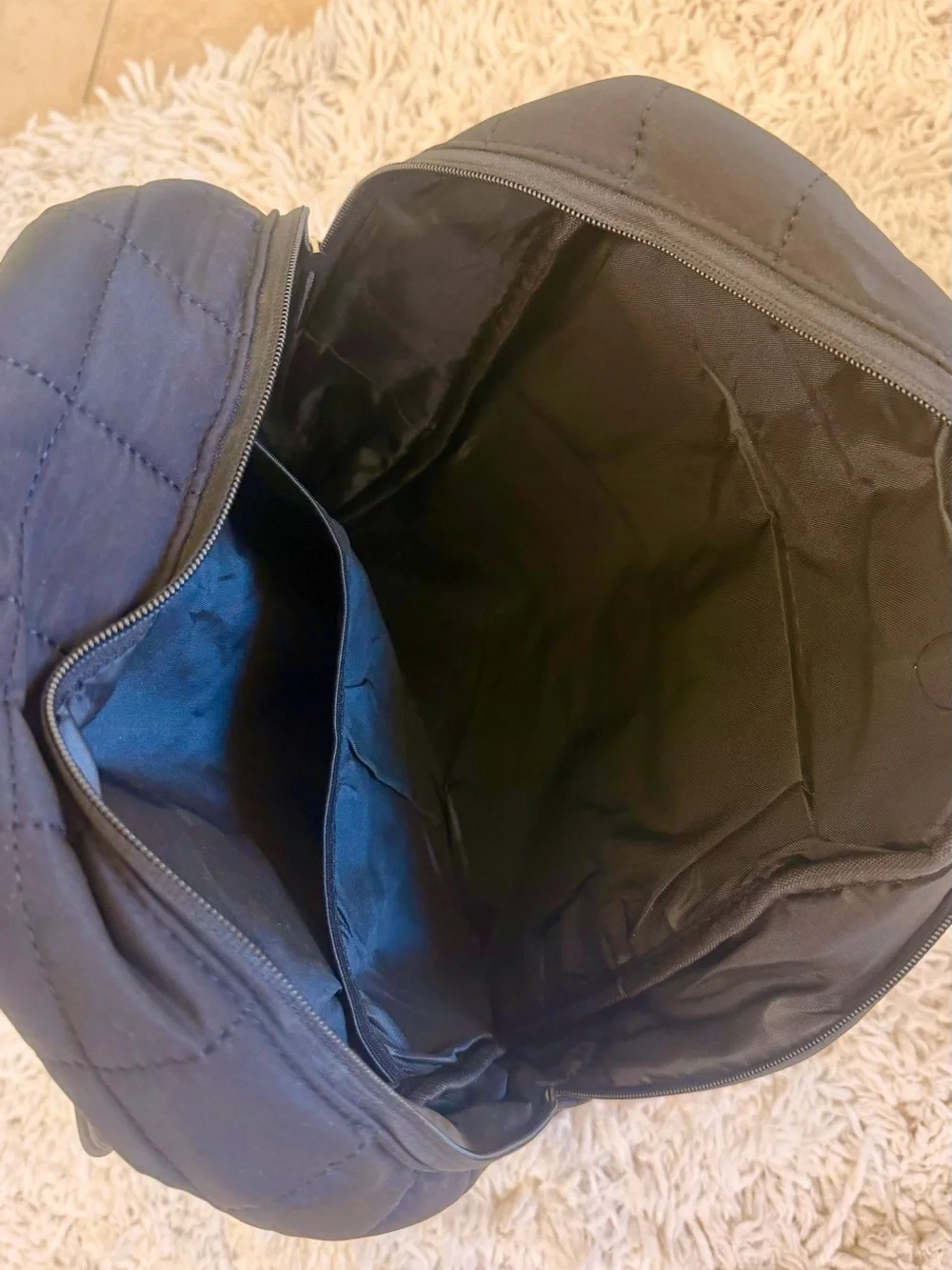 Quilted Black Backpack, Great Carry for ALL Ages!
